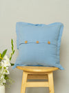 Solid Powder Blue 100% cotton plain cushion cover for sofa-240454038