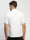 Men White Solid Shirt-BRION-1806-White