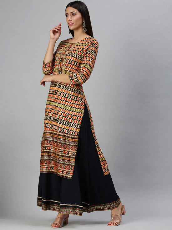 Women's Multi Printed Kurta Sets-GW1064-Multi