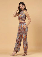 Rigo Women Paisley Print Co-Ord-WTRKST1054-L