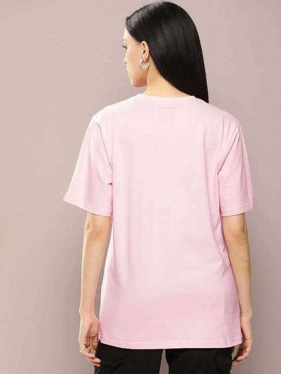 Dillinger Pink Graphic Oversized T-Shirt-WMNCR487PINK-XS