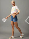 Women's Multi Tie Dye Crop Top-AE-10523-Multi