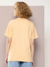 Dillinger Beige Graphic Oversized T-Shirt-WMNCR398BGE-XS