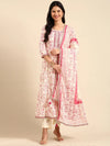 Women's Cream Printed Kurta Set-RF-1904-Cream