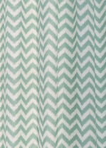 Ikat Chevron 100% cotton geometric curtain for living room - Room darkening - Nile Blue - Pack of 1-230423047