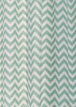 Ikat Chevron 100% cotton geometric curtain for living room - Room darkening - Nile Blue - Pack of 1-230423047