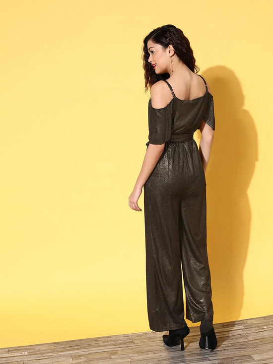 Women Solid Standard Black Jumpsuits & Sets