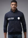 Men Blue Printed Sweatshirt-OTSS-20-Navyblue