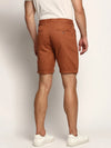 Men Brown Solid Shorts-ORBIT-6-Camelbrown