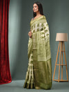 Mint Green Blended Silk Handwoven Saree With Zari Border-MA50BSL34830031