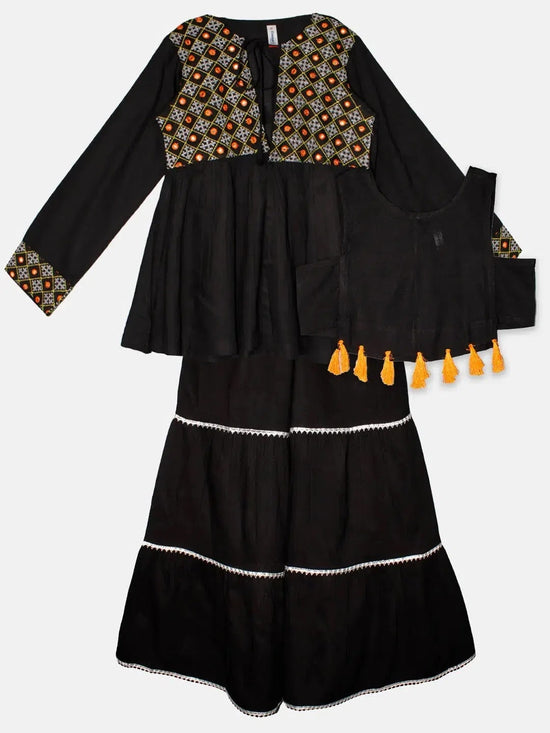 Girls Ethnic sharara set-AW23GEST023002