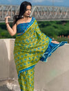 Saree Mall Women's Cotton Green Printed Designer Saree With Blouse Piece-MINAXI1302