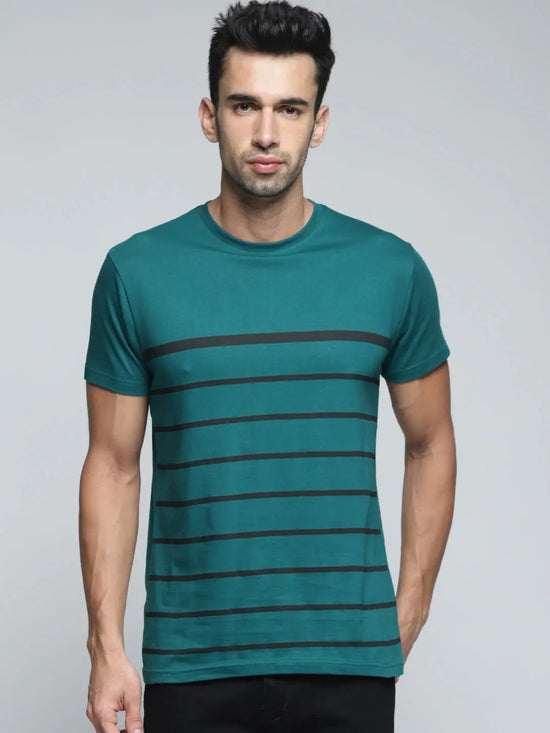 Dillinger Men's Stripes Printed T-Shirt