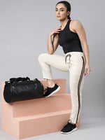 Women Solid Slim Fit Cream Track Pant-AF-1614-Cream