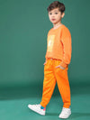 Tales & Stories Orange Printed SweatShirt For Boys