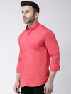 Hangup Men Slim Solid Shirts-CollarCherryShirt