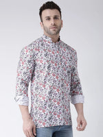 Hangup Men Slim Printed Men's Indian Wear-K4ShortKurta