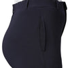 Smarty Pants Women's Cotton Lycra Bell Bottom Navy Blue Color Formal Trouser