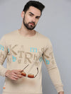 Men Beige Solid Sweatshirt-SCAW-26-Beige