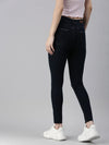 Women's Navy blue Solid Denim Skinny Jeans-GZ-5157-B-Navyblue