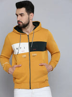 Men Yellow Solid Sweatshirt-OD-6025-Mustard