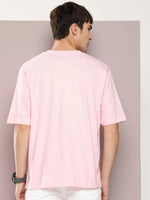 Dillinger Pink Graphic Oversized T-shirt-DLMOV288PINK-S