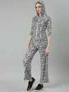 Women White Printed Tracksuit-AF-2048-White