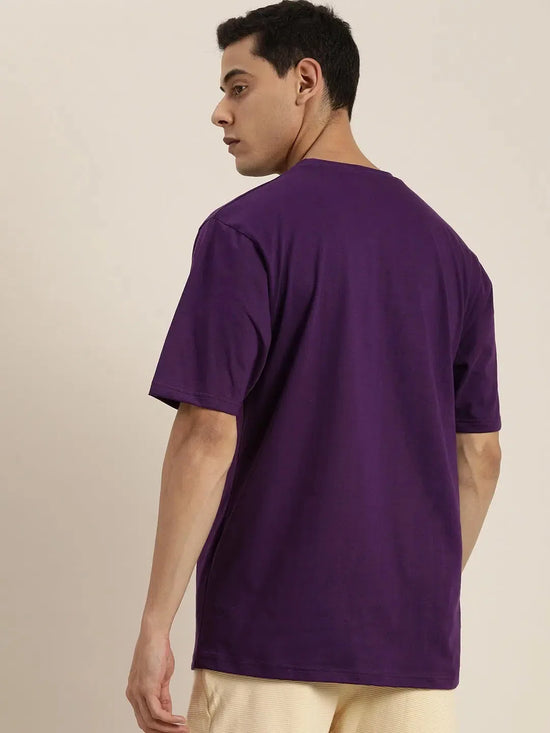 Dillinger Purple Graphic Oversized T-Shirt-DLMOV003GRL-S