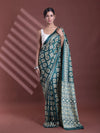 Green Silk Soft Saree With Texture Print-MA60BSL01400034