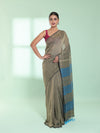 Beige  Cotton Saree With Sequine Work-MA59CT06540058