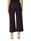 Smarty Pants Women's Cotton Rib Wine Color Pleated Trouser