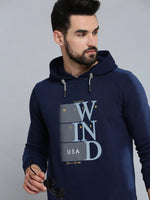 Men Blue Solid Sweatshirt-OD-6029-Navyblue