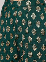 Kurti with sharara in bottle Green