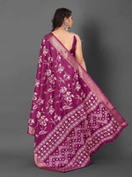 Saree Mall Women's Dola  Magenta Printed Designer Saree With Blouse Piece-UNVRSE05C