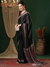 Saree Mall Women's Crepe Black Printed Designer Saree With Blouse Piece-MOHAR104B