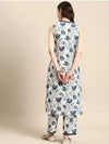 Navyaa Women's Viscose Floral Printed Straight Kurta With Pant Set-Me97-kp-whtgry-lmb