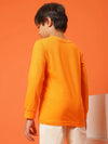 Tales & Stories Boys Orange Cotton Regular Full Sleeve Solid T-shirt