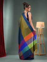 Multicolour Blended Silk Handwoven Soft Saree-MA50BSL01530142