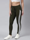 Women Solid Slim Fit Olive Track Pant-AF-1612-Olive