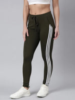 Women Solid Slim Fit Olive Track Pant-AF-1612-Olive