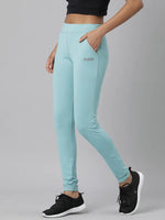 Women Turquoise Blue Solid Trackapant-AF-1723-Turquoiseblue