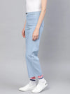 Blue Denim Straight Pants