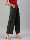 Women's Denim Charcoal Wide Leg Jeans-GZ5026-Charcoal