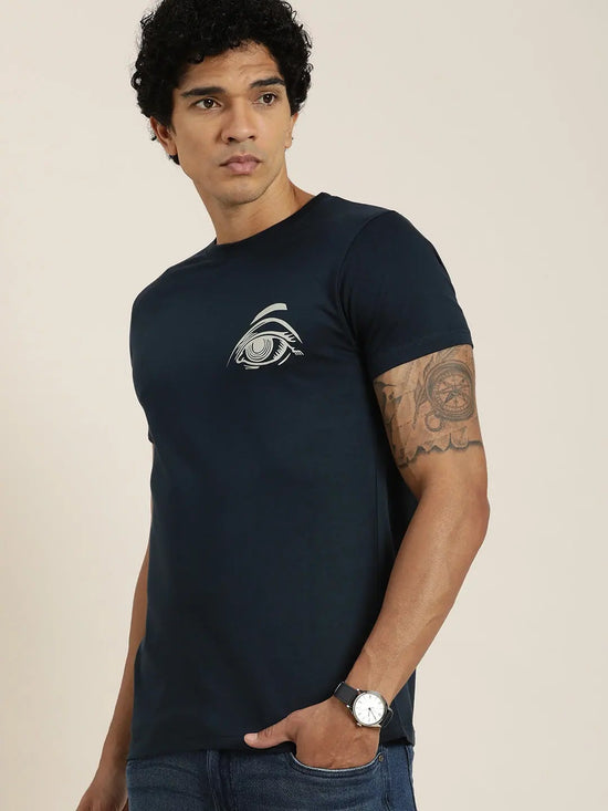 Dillinger Navy Blue Graphic Regular T-Shirt