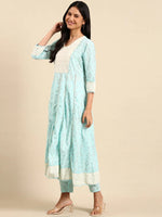 Women's Blue Printed Kurta Set-RF-1783-Blue