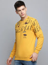 Men Yellow Printed Casual Sweatshirt-BP-1434-Yellow