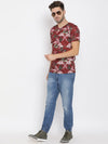 Hangup Men Standard Printed T-Shirts-30T_Henley_Print_TShirt