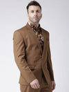 Hangup Men Standard Solid Men Formalwear-BrownBlazer