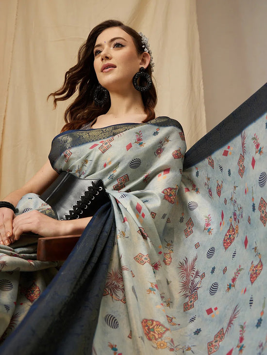 Ethnic Queen’s Splendor Saree-SZ-DGBELLA-GY-2132