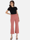 Pink Cropped Bootcut Pants